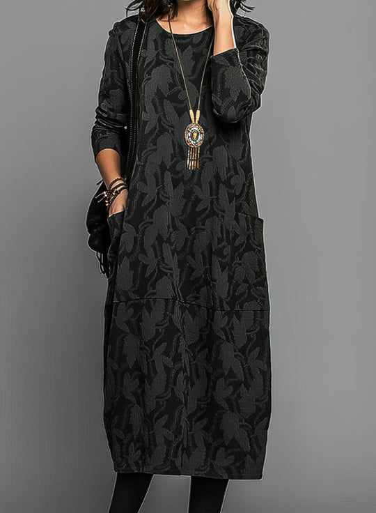 Cassie | Vestido de Inverno Casual com Gola Redonda