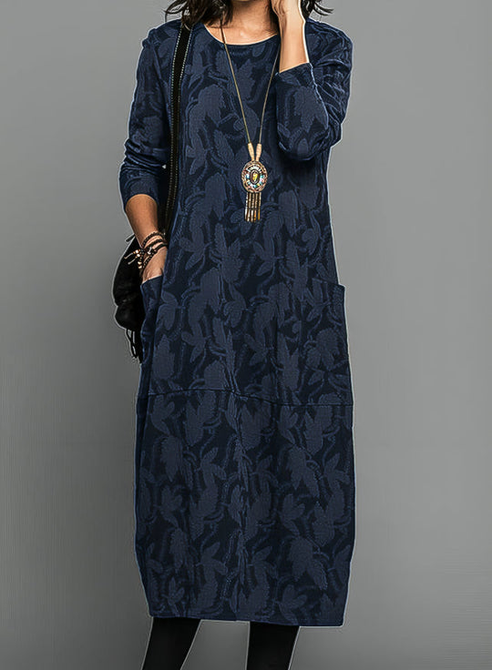 Cassie | Vestido de Inverno Casual com Gola Redonda