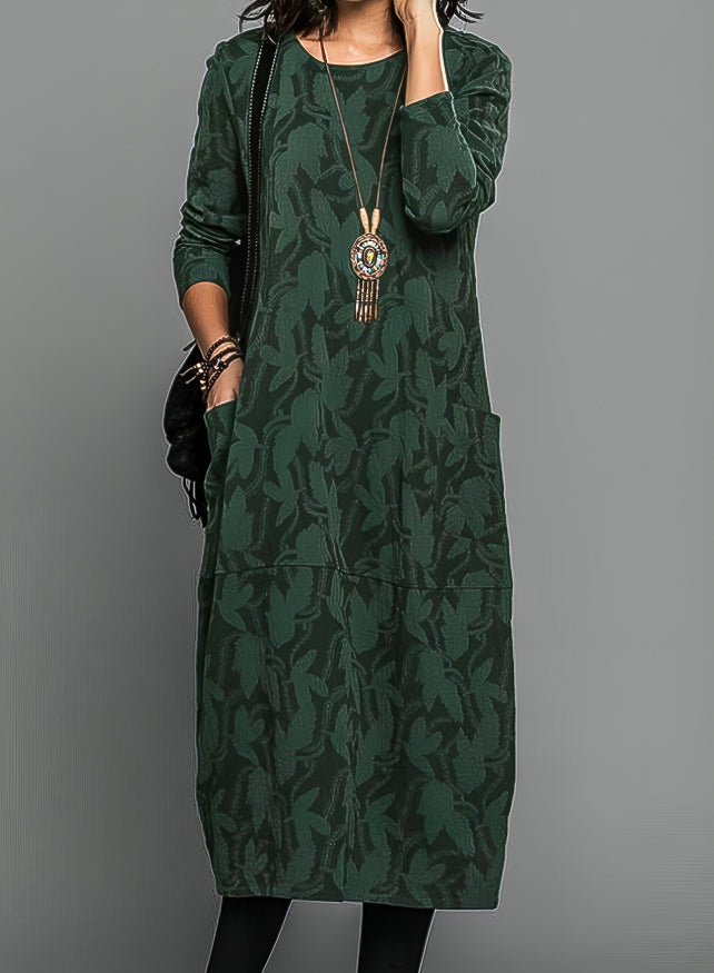 Cassie | Vestido de Inverno Casual com Gola Redonda