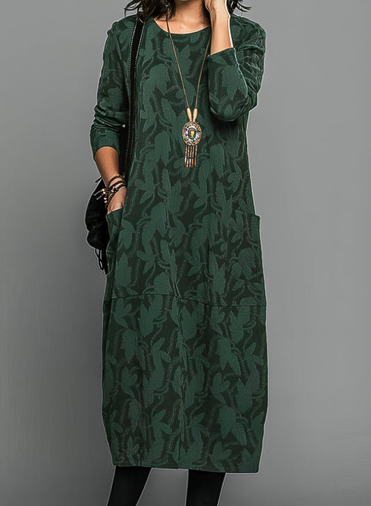 Cassie | Vestido de Inverno Casual com Gola Redonda