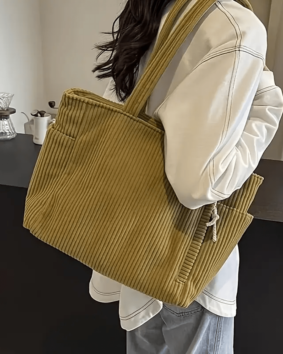 Bolsa Tote Tilda com Textura Canaletada