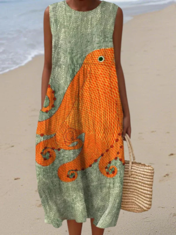 Vestido Midi Oceanic Tess™