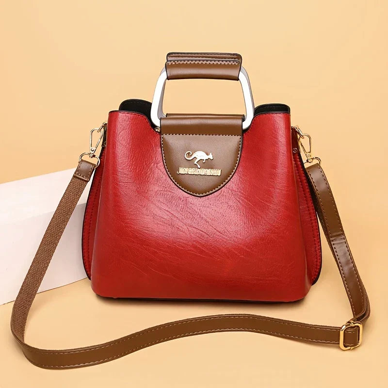 Isabella - Bolsa Bucket de Couro Chic