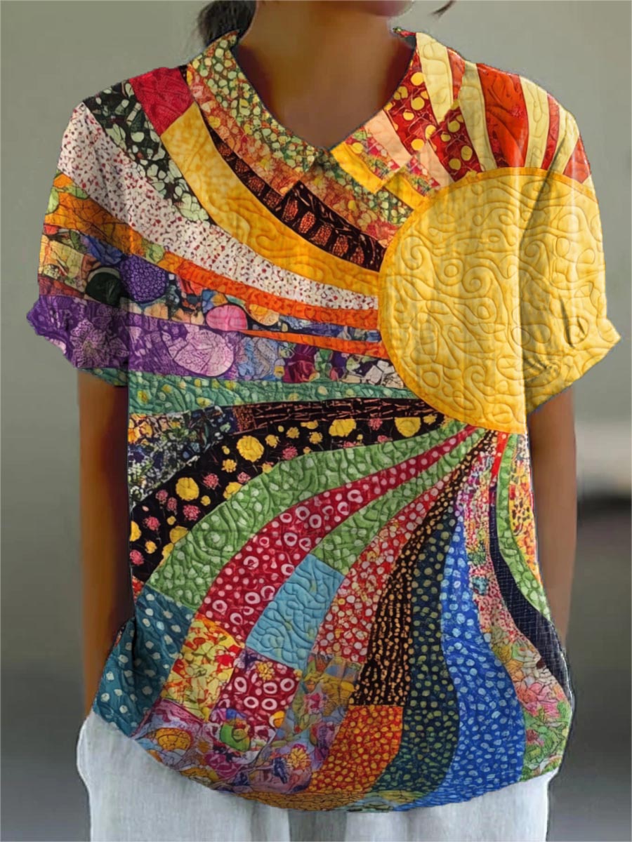 Lila | Camisa Patchwork Sunburst