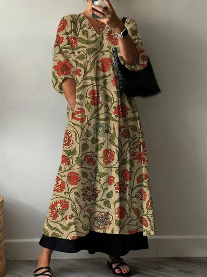 Vestido Elegante com Estampa Tati