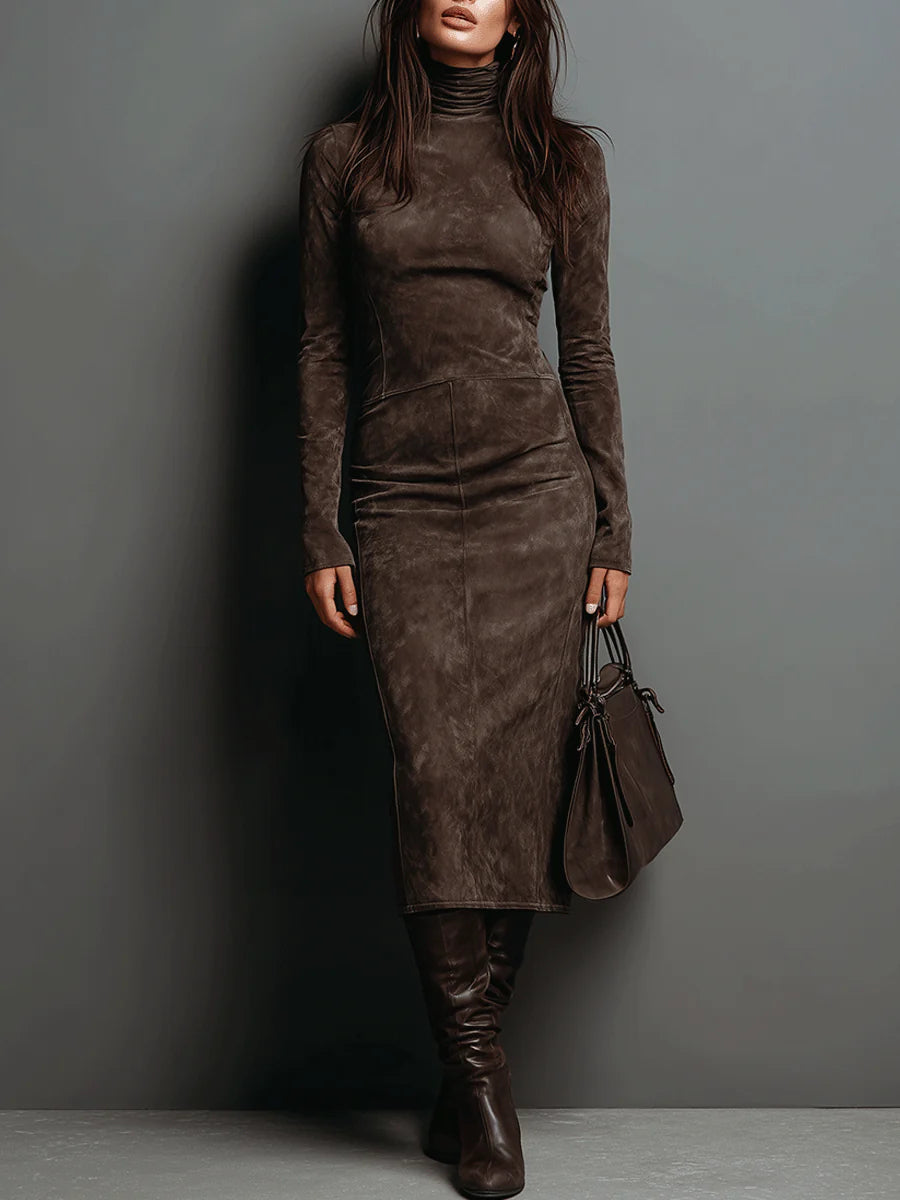 Vestido Midi de Manga Longa