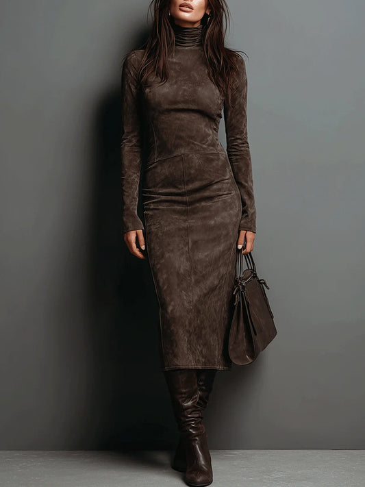 Vestido Midi de Manga Longa