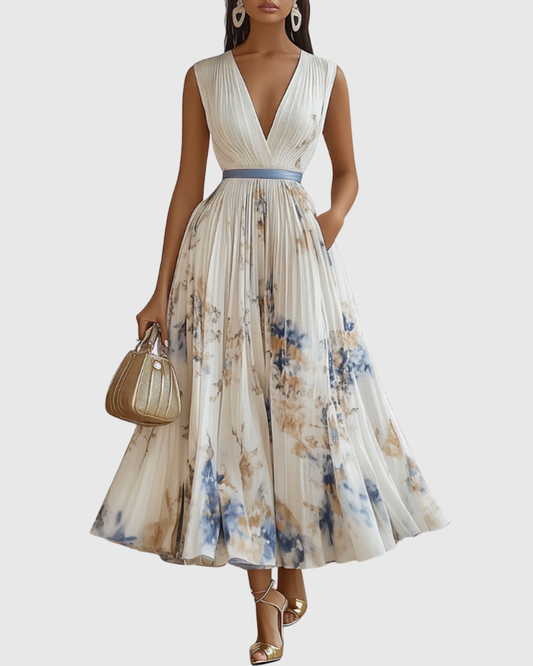 Suzanna - Vestido de Elegância Plissada