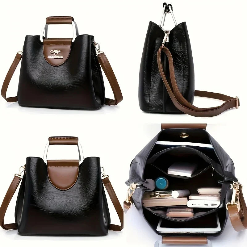 Isabella - Bolsa Bucket de Couro Chic