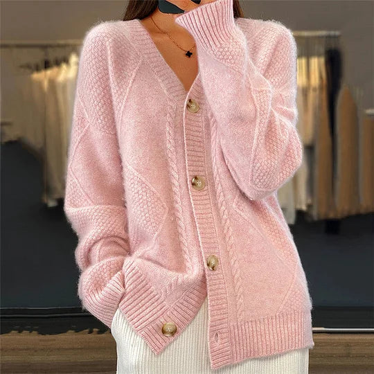 Tanner - Cardigan Confortável em Cashmere com Decote em V