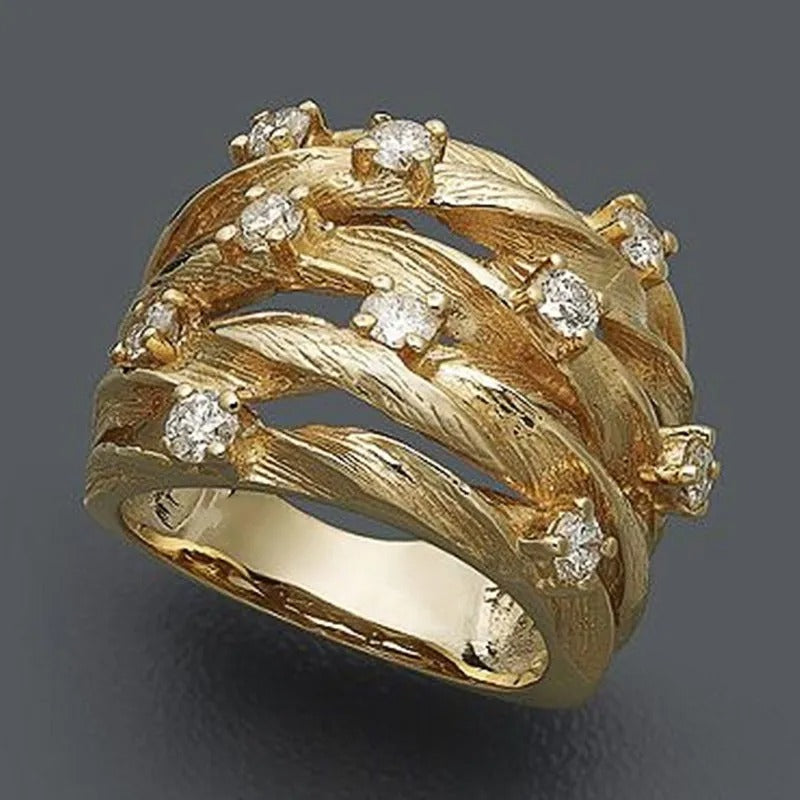 Anel Boho Vintage Dourado
