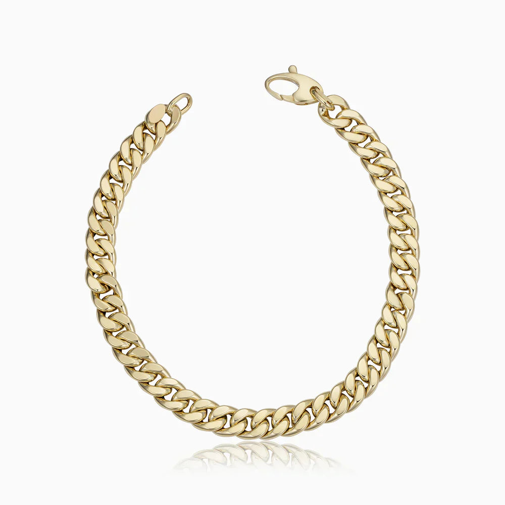 Pulseira Cubana de Ouro Antigo