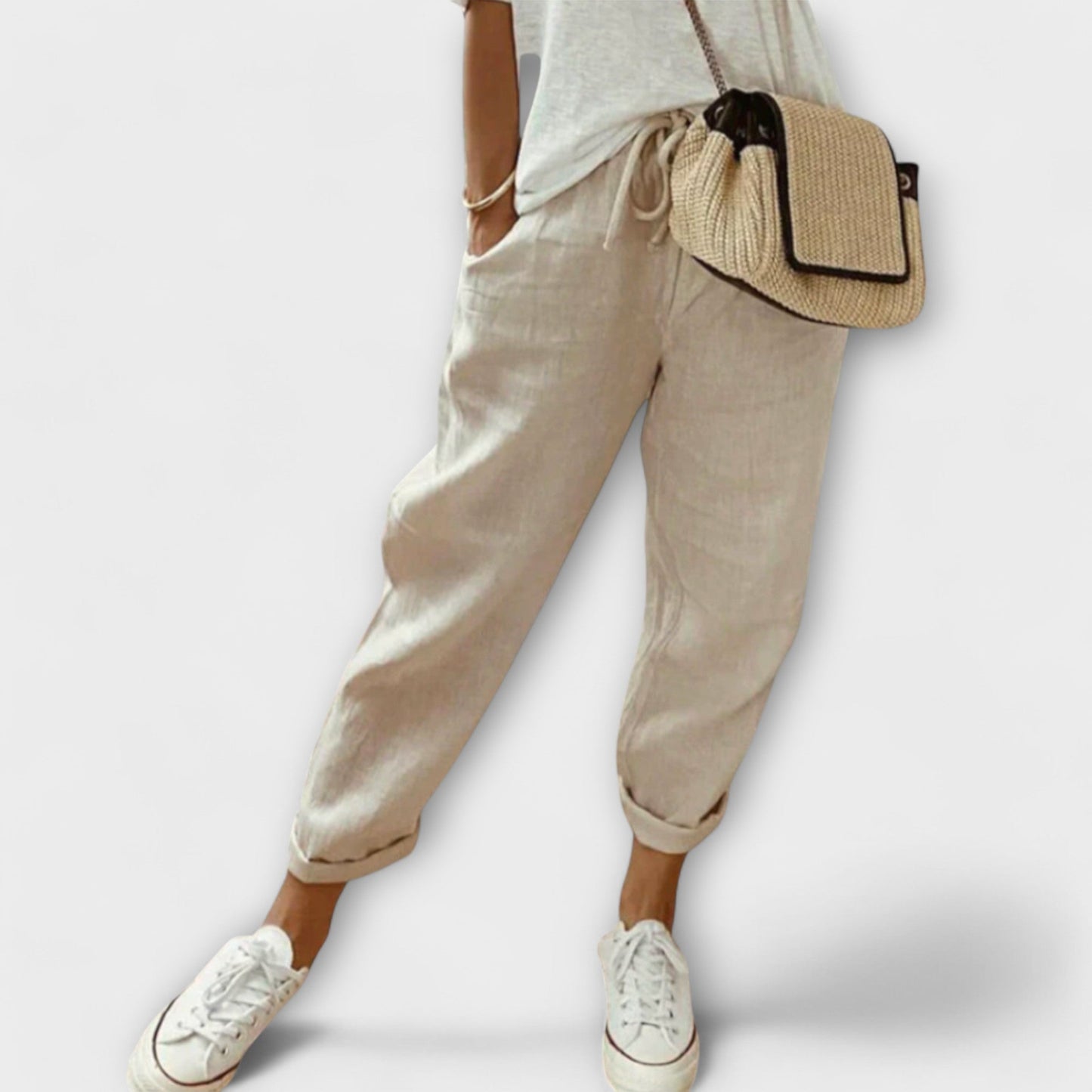 Bibi - Calça de linho moderna e casual