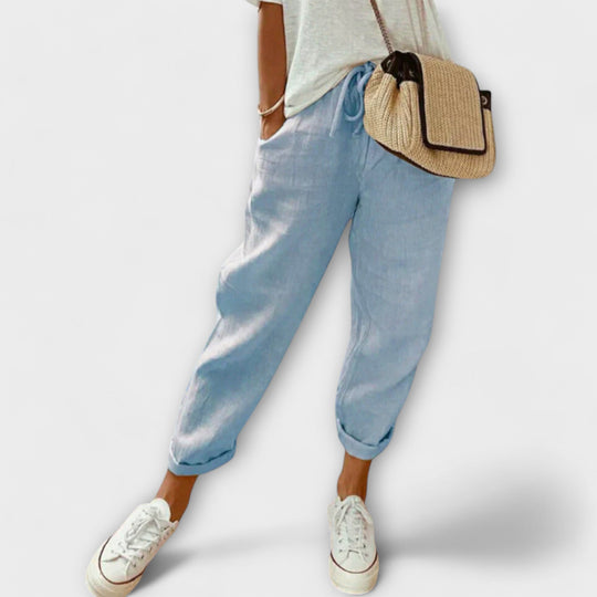 Bibi - Calça de linho moderna e casual
