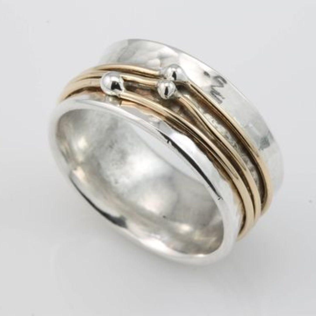 Lidia - Anel de Prata com Banho de Ouro Vintage
