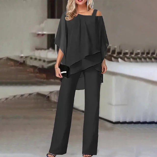 Lena – Conjunto Elegante de Duas Peças para Mulheres