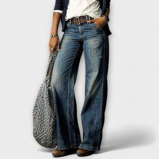 Cess - Calça Jeans com Pernas Largas
