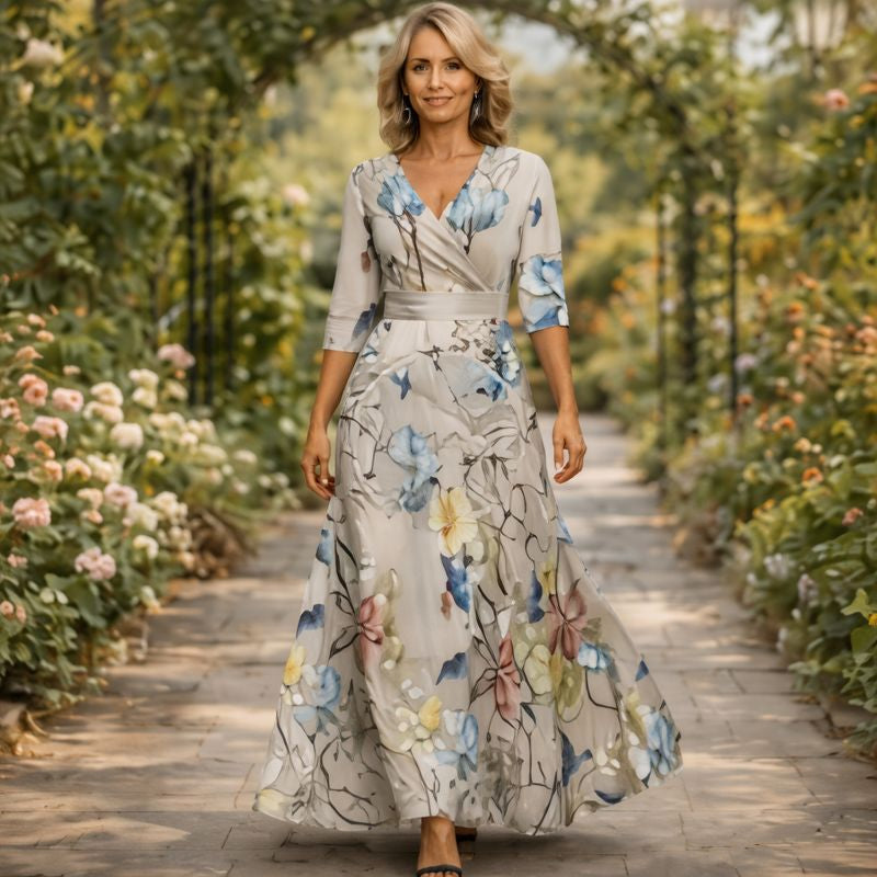 Lillian | Vestido Maxi Fluido Estilo Envelope