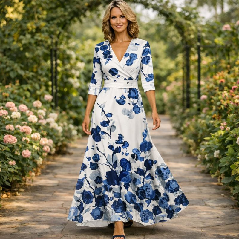 Lillian | Vestido Maxi Fluido Estilo Envelope
