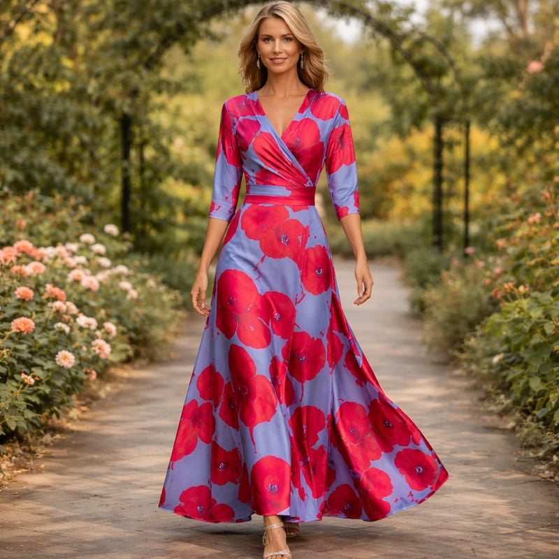 Lillian | Vestido Maxi Fluido Estilo Envelope