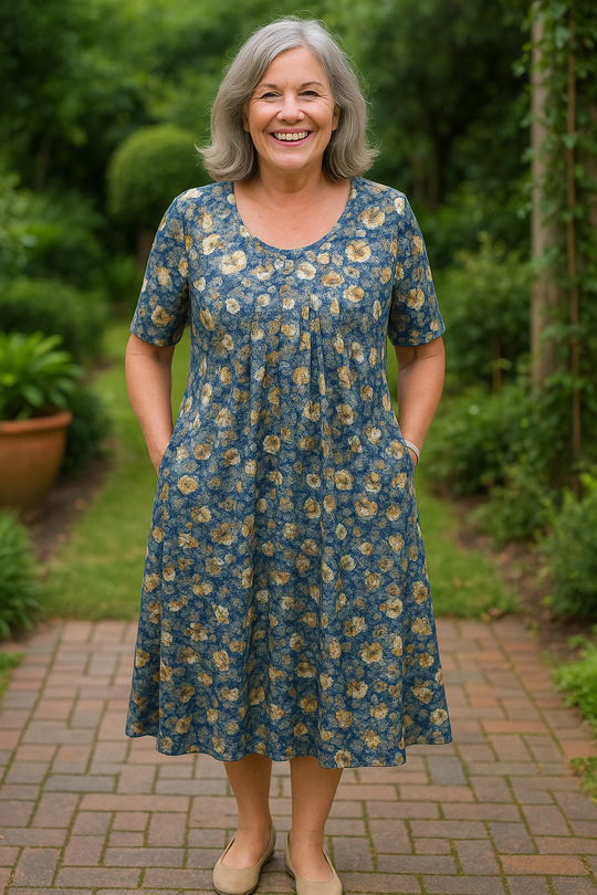Ivryrose | Vestido - Elegância Fluida – Design Amigo da Barriga