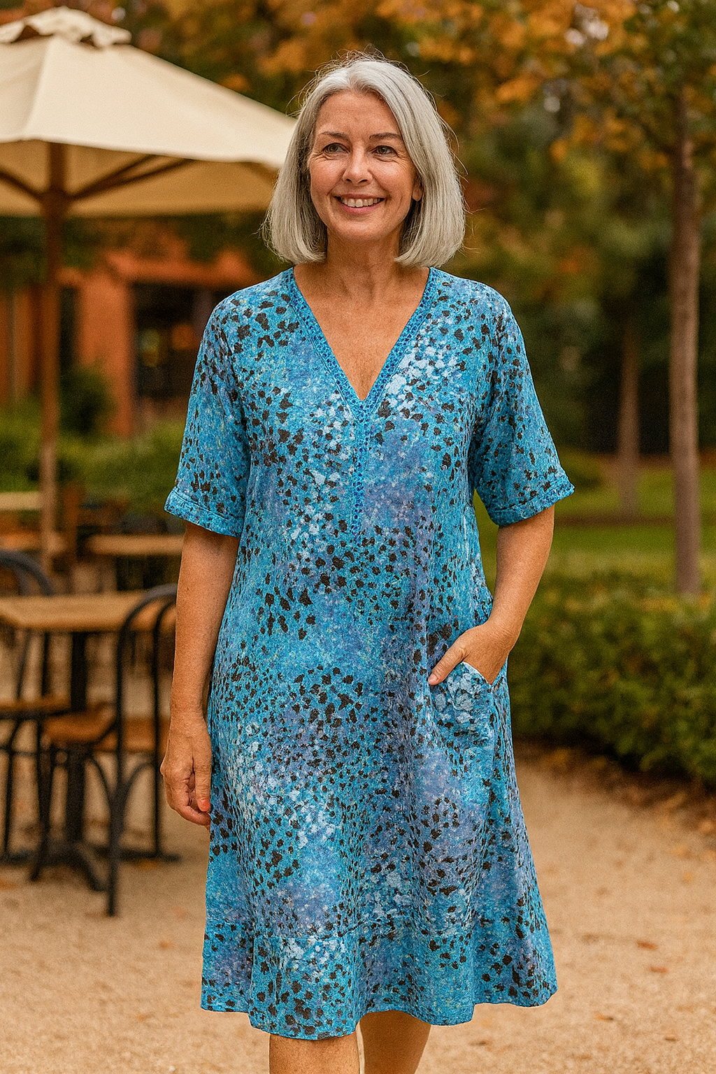 Mary | Vestido Midi Elegante - Disfarça a Barriga