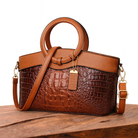 Frances - Bolsa de Ombro de Couro Clássica Heritage
