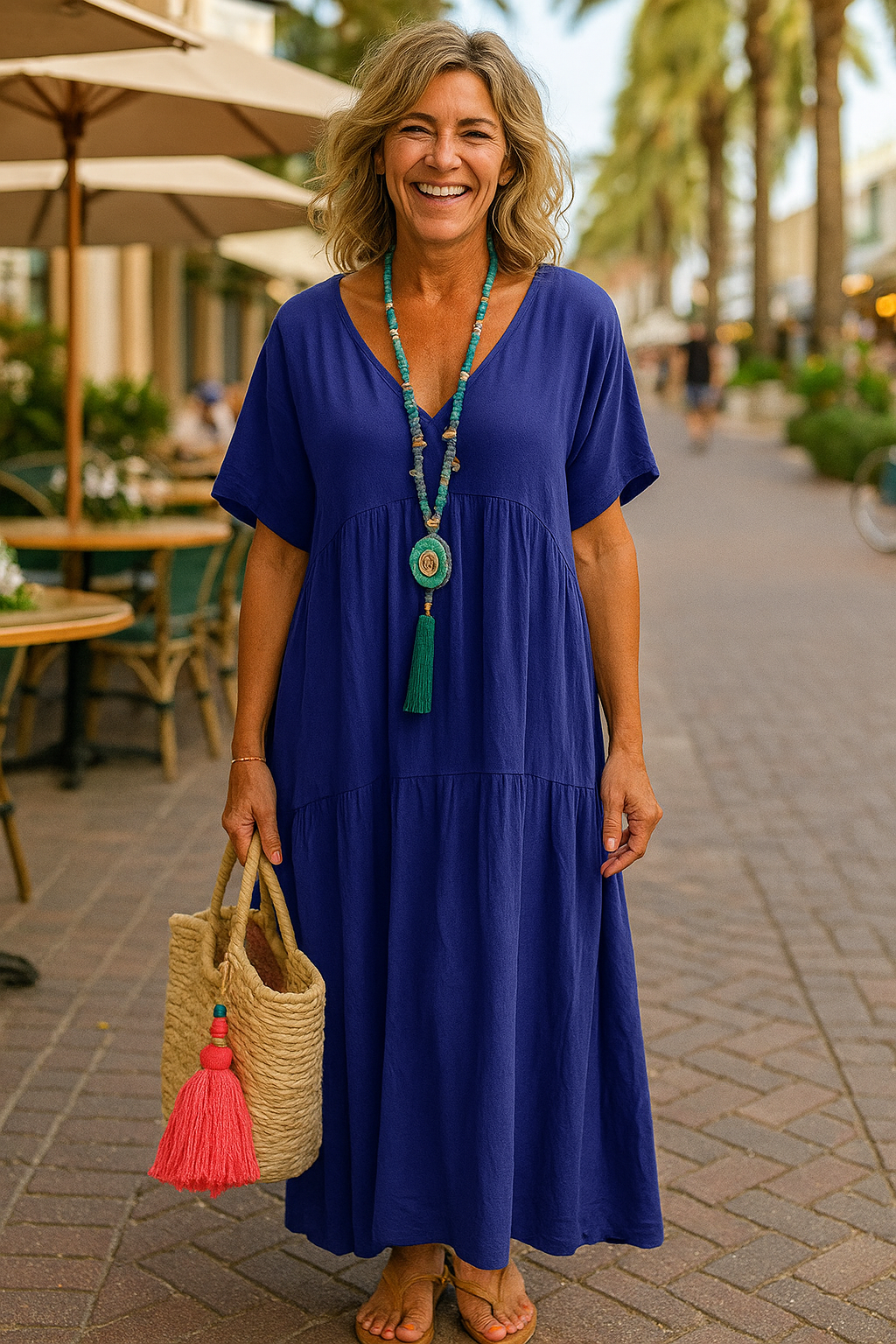 Elarin | Vestido Midi Airflow – Graça Sem Esforço, Conforto Diário