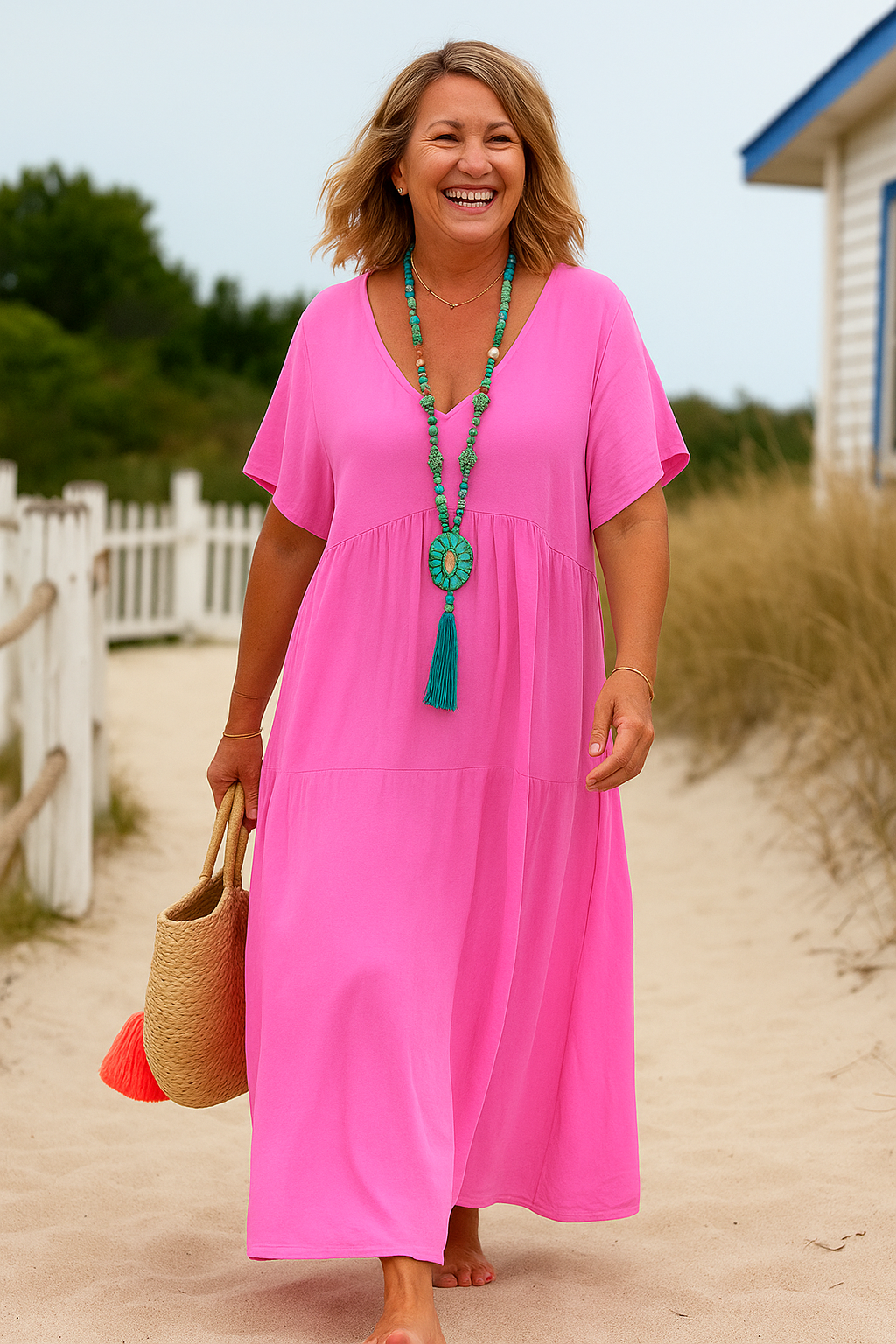 Elarin | Vestido Midi Airflow – Graça Sem Esforço, Conforto Diário