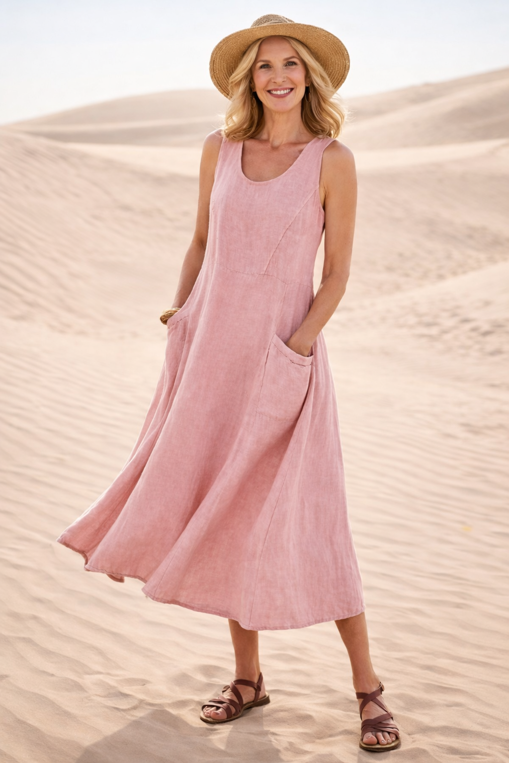 Luna | Vestido Midi A-Line Confortável