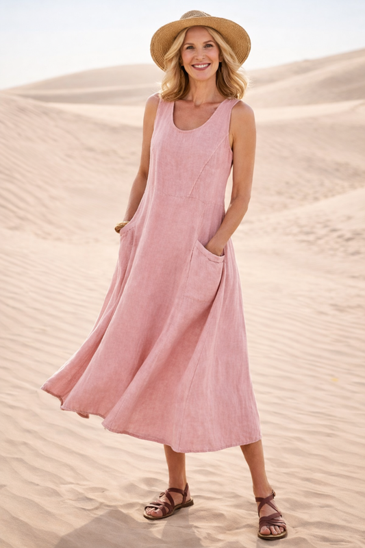 Luna | Vestido Midi A-Line Confortável