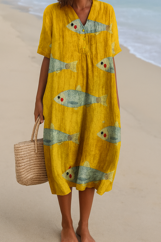 Agnes - Vestido de Verão Inspirado Artisticamente