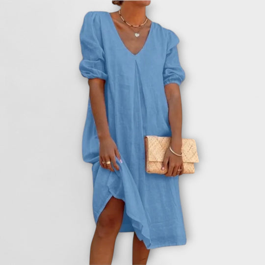 Fanny - Vestido de verão elegante com detalhes em crochê