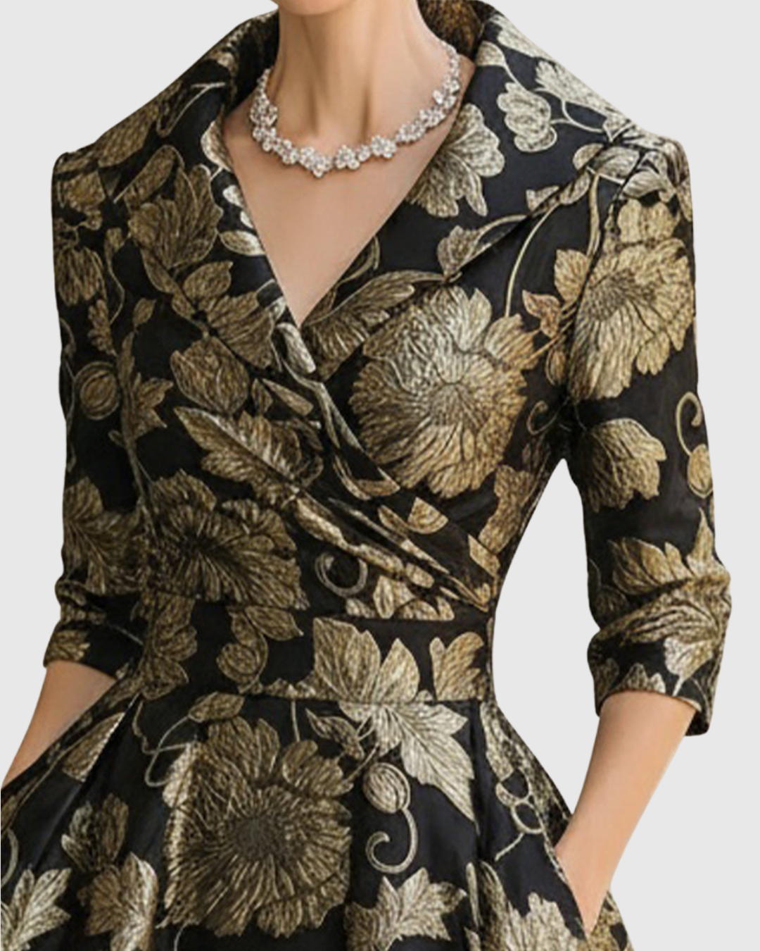 Riley™ | Vestido Midi Bordado Floral