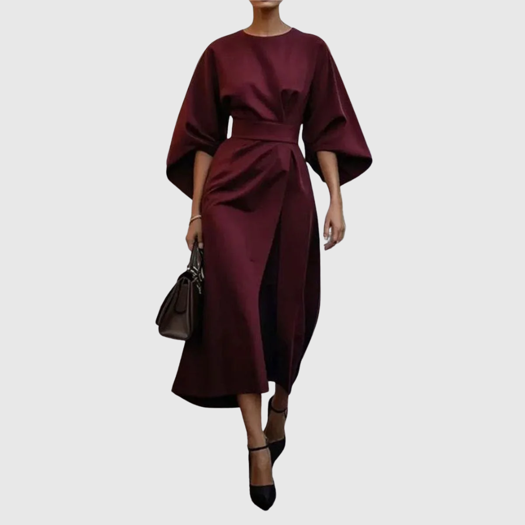 Eldra™ | Vestido Maxi com Mangas Morcego