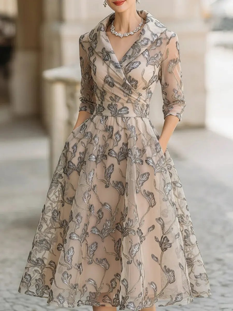 Marceline - Vestido Clássico e Elegante
