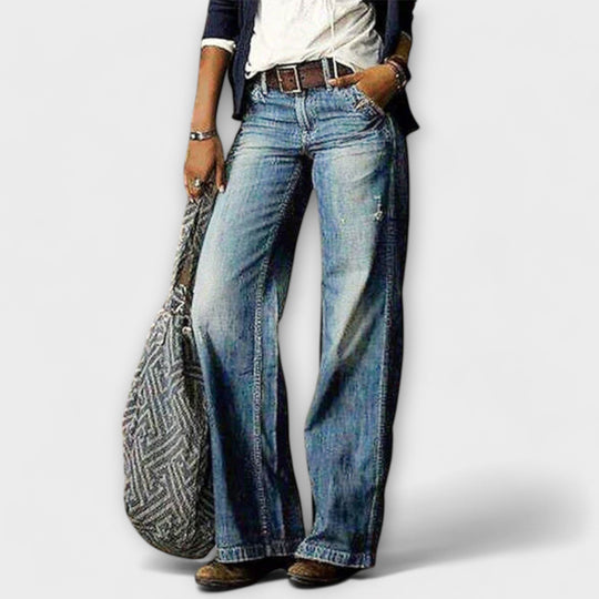 Cess - Calça Jeans com Pernas Largas