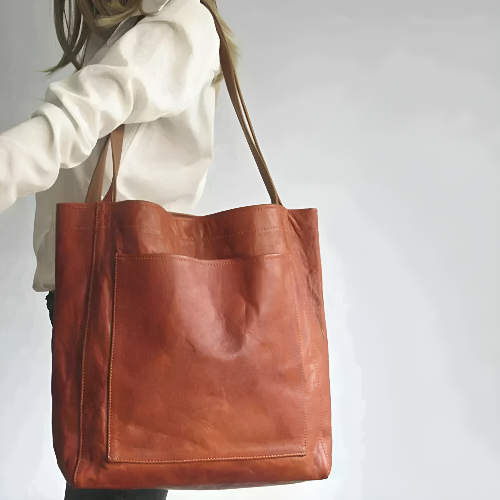 Carol - Bolsa Tote de Couro Moderna e Chic