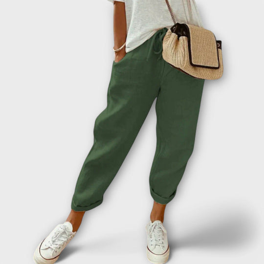 Bibi - Calça de linho moderna e casual