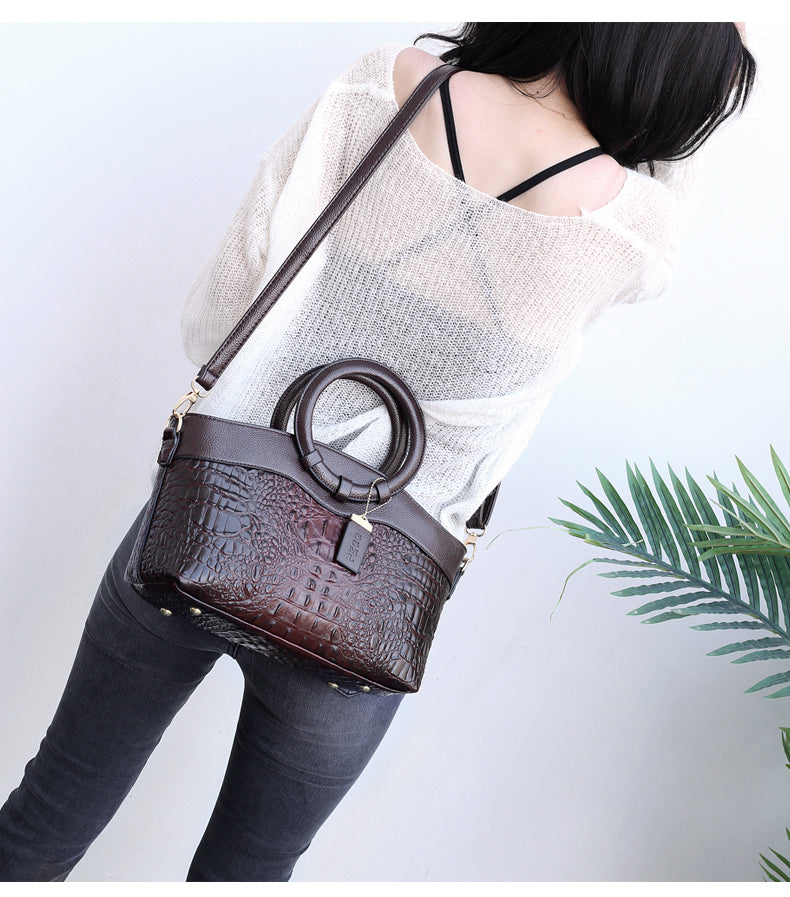 Frances - Bolsa de Ombro de Couro Clássica Heritage