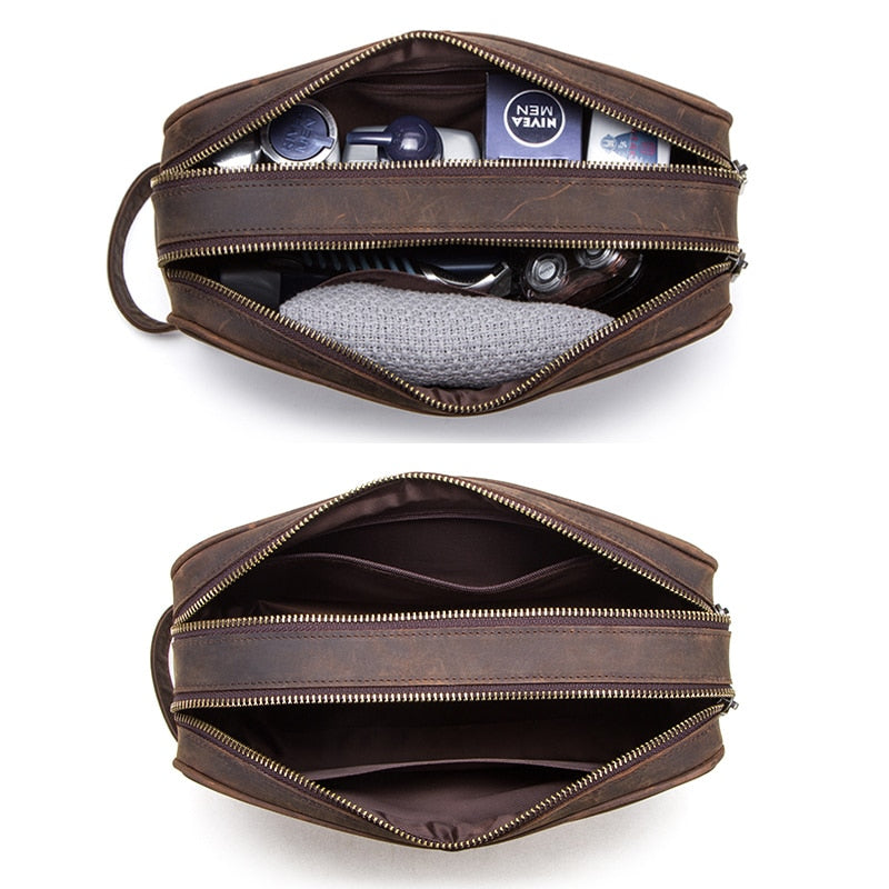 Necessaire de Couro Crazy Horse