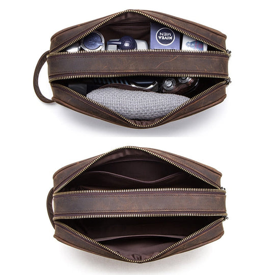 Necessaire de Couro Crazy Horse