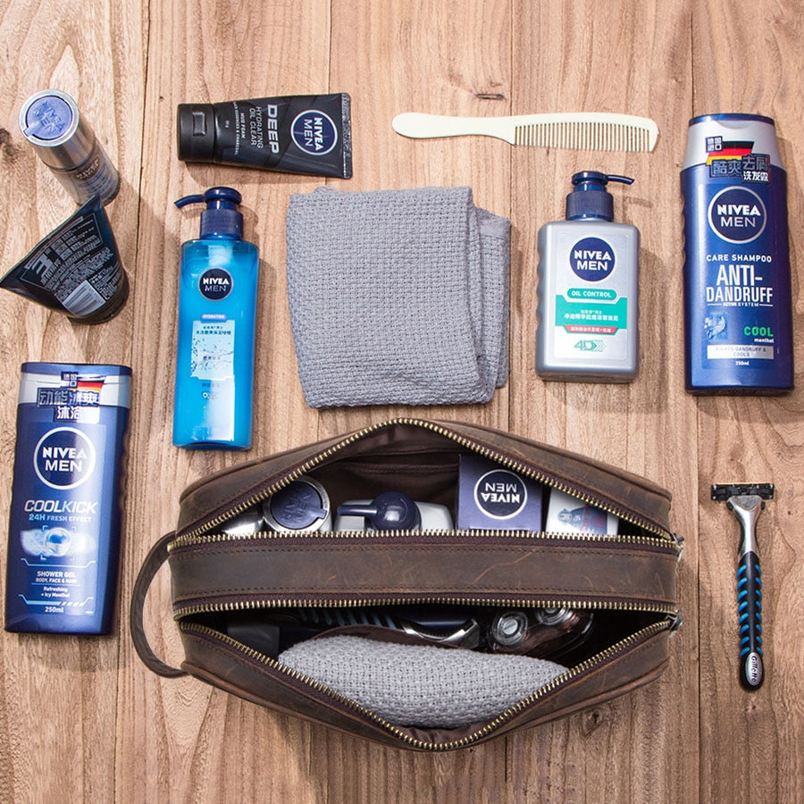 Necessaire de Couro Crazy Horse