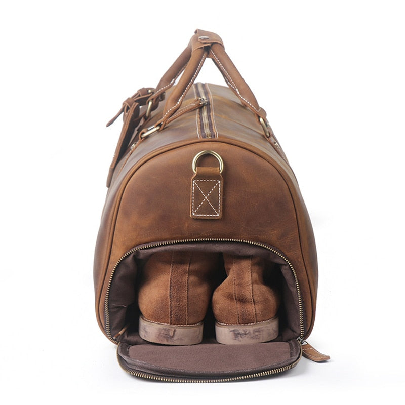 Bolsa de Viagem de Couro Legítimo