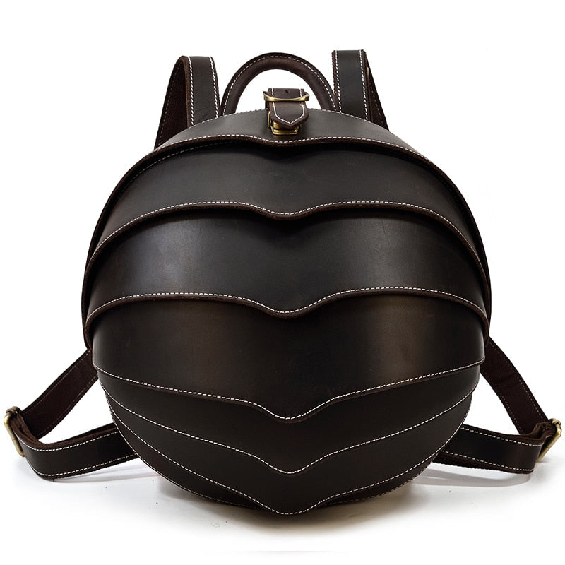 Mochila de Couro Estilo Besouro para Mulheres