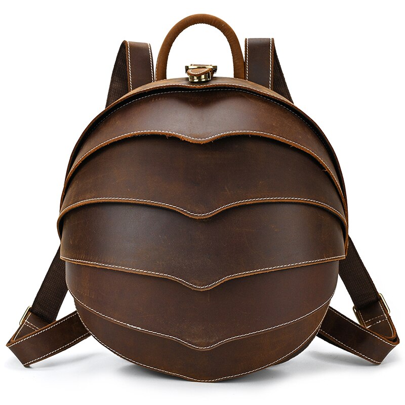 Mochila de Couro Estilo Besouro para Mulheres