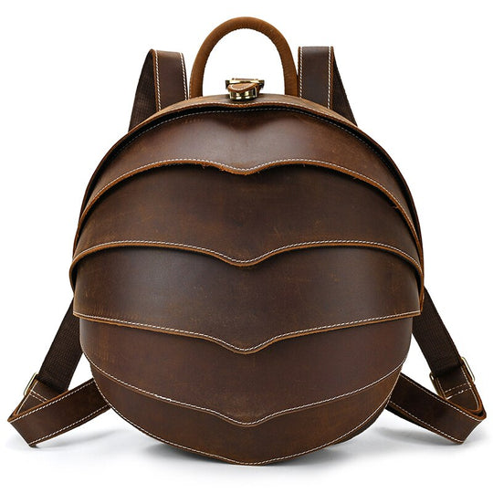Mochila de Couro Estilo Besouro para Mulheres