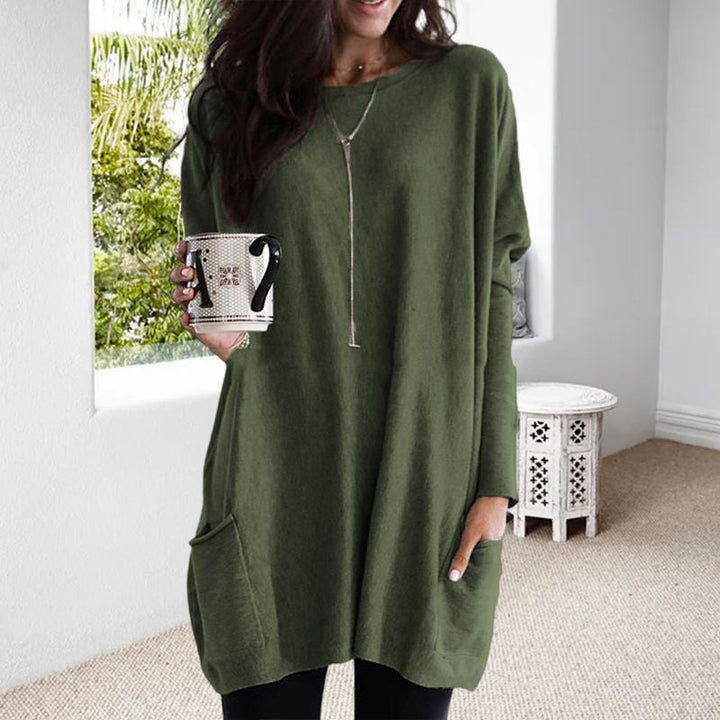 Nerissa™ | Tunica Relaxada com Bolso e Elegante Cobertura para a Barriga
