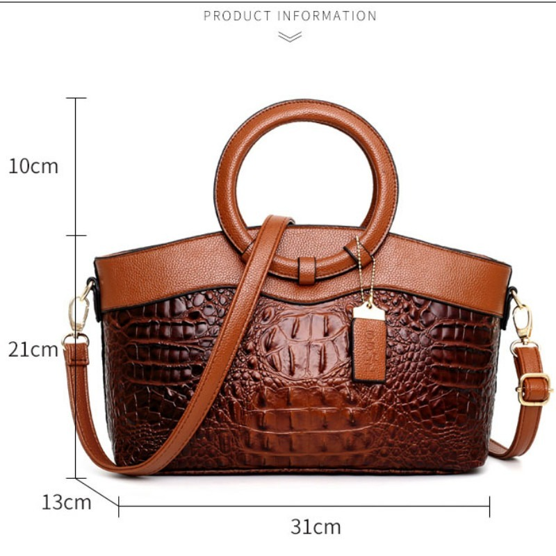 Frances - Bolsa de Ombro de Couro Clássica Heritage