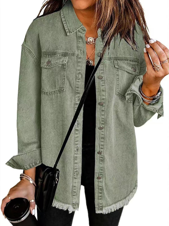ROXANE™ - Jaqueta Jeans Clássica do Dia a Dia